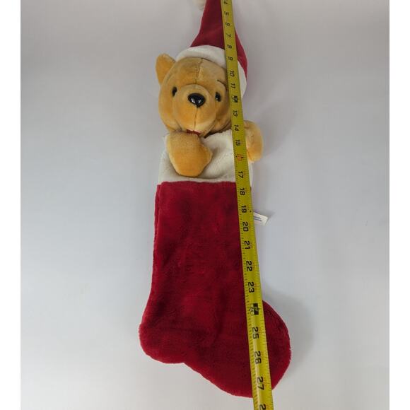 Classic Winnie the Pooh Christmas Stocking 3D Vintage 70s/80s Walt Disney World - Picture 11 of 16